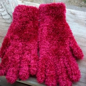 Cherry 🍒 Red Furry Gloves